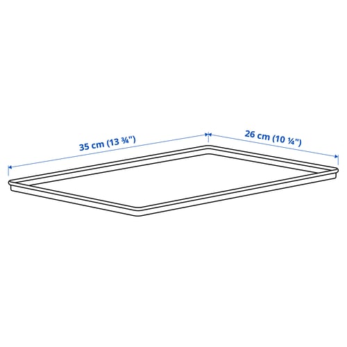 KUGGIS Lid, light grey, 26x35 cm