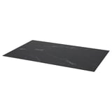 LACK Glass top, marble effect/black, 118x78 cm