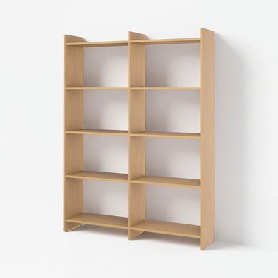 LÅDMAKARE Storage combination, with shelves/oak effect, 159x35x212 cm