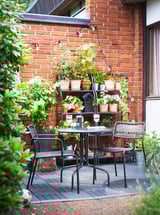 LÄCKÖ Table, outdoor, grey, 70 cm
