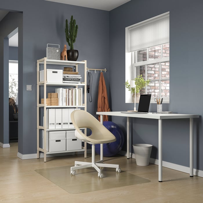 LAGKAPTEN / ADILS desk, white, 140x60 cm IKEA