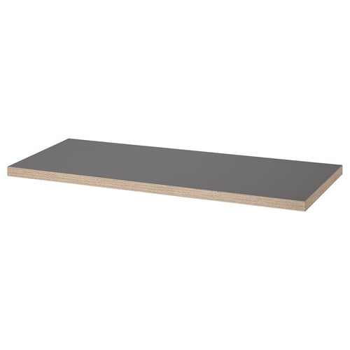 LAGKAPTEN shelf, grey, rectangular, wooden material, simple design, minimalist style.
