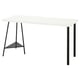 LAGKAPTEN / TILLSLAG Desk, white/black, 140x60 cm