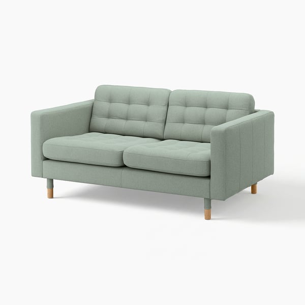 LANDSKRONA 2-seat sofa, Gunnared light green/wood