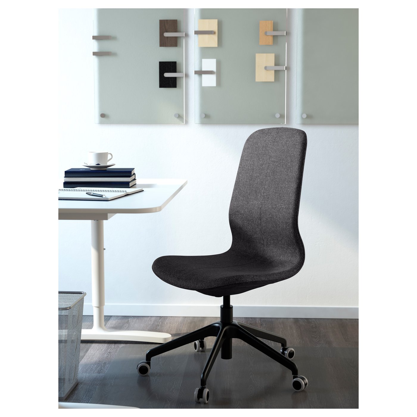 LÅNGFJÄLL conference chair, Gunnared dark grey/black - IKEA