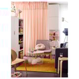 LANGSTED Rug, low pile, yellow, 133x195 cm