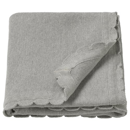 Grey cotton baby blanket
