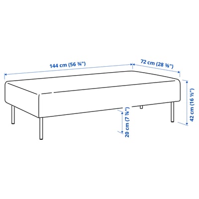 LILLEHEM 2-seat module, Gunnared/dark grey metal