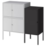 LIXHULT Cabinet combination, grey/anthracite, 95x35x92 cm