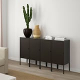 LIXHULT Storage combination, anthracite, 140x35x82 cm