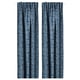 LÖNNSTÄVMAL blue jacquard block-out curtains, elegant pattern, hang neatly, light-blocking.