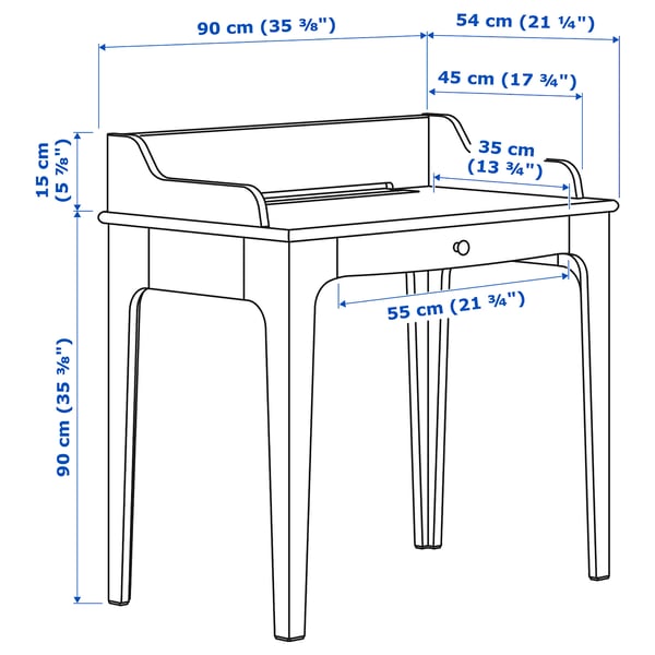LOMMARP/BJÖRKBERGET Desk and storage combination, and swivel chair beige