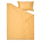 LUKTJASMIN Duvet cover and pillowcase, yellow, 150x200/50x80 cm
