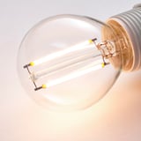 LUNNOM LED bulb E14 150 lumen, globe clear, 45 mm