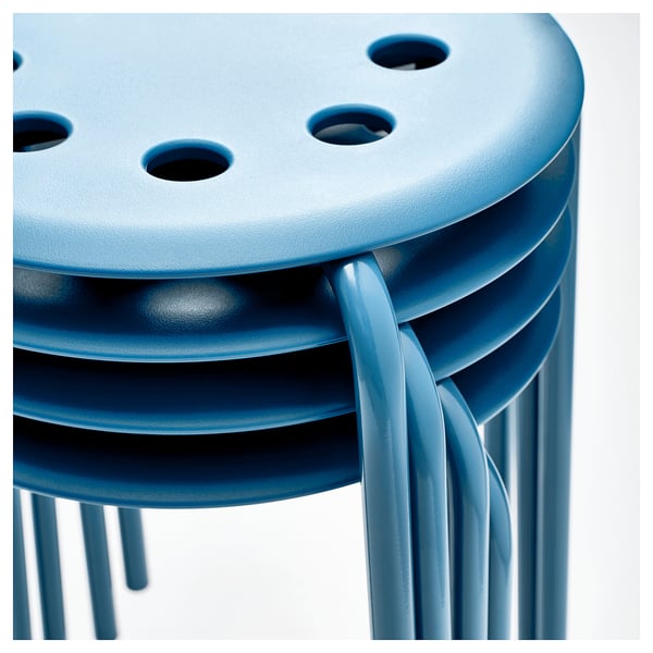 MARIUS Stool, blue, 45 cm