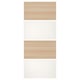 Option: MEHAMN 4 panels for sliding door frame, white stained oak effect/white, 100x236 cm