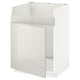 METOD Base cab f HAVSEN single bowl sink, white/Ringhult light grey, 60x60 cm