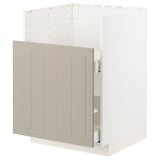 METOD Base cab f TALLSJÖN sink, white/Stensund beige, 60x60 cm