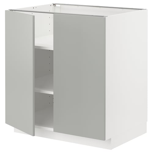 METOD kitchen unit, light grey, square, modern.
