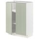 METOD kitchen cabinet in green with two doors and adjustable shelves.