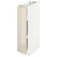 METOD Base cabinet with shelves, white/Voxtorp high-gloss light beige, 20x60 cm