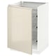 METOD Base cabinet with wire baskets, white/Voxtorp high-gloss light beige, 60x60 cm