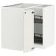 METOD Corner base cabinet with carousel, white/Veddinge white, 88x88 cm