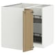 METOD Corner base cabinet with carousel, white/Vedhamn oak, 88x88 cm