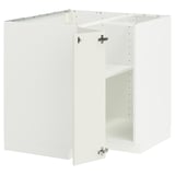 METOD Corner base cabinet with shelf, white/Veddinge white, 88x88 cm