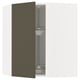METOD Corner wall cabinet with carousel, white/Havstorp brown-beige, 68x80 cm