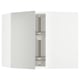 METOD Corner wall cabinet with carousel, white/Havstorp light grey, 68x60 cm