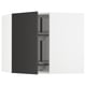 METOD Corner wall cabinet with carousel, white/Nickebo matt anthracite, 68x60 cm