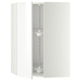 METOD Corner wall cabinet with carousel, white/Ringhult white, 68x100 cm