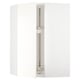 METOD Corner wall cabinet with carousel, white/Vallstena white, 68x100 cm