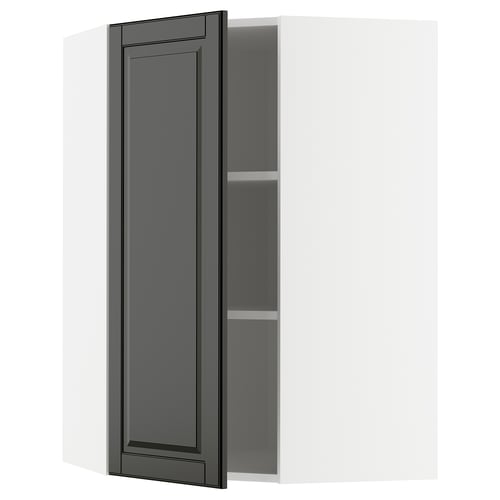 METOD black kitchen cabinet with adjustable shelf.