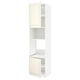 METOD Hi cb f oven/micro w 2 drs/shelves, white/Bodbyn off-white, 60x60x240 cm