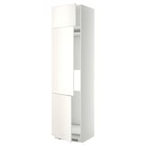 METOD High cab f fridge/freezer w 3 doors, white/Veddinge white, 60x60x240 cm