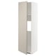 METOD High cab f fridge or freezer w door, white/Stensund beige, 60x60x200 cm