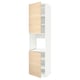 METOD High cab f oven w 2 doors/shelves, white/Askersund light ash effect, 60x60x240 cm
