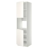 METOD High cab f oven w 2 doors/shelves, white/Veddinge white, 60x60x220 cm