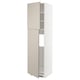 METOD High cabinet for fridge w 2 doors, white/Stensund beige, 60x60x220 cm