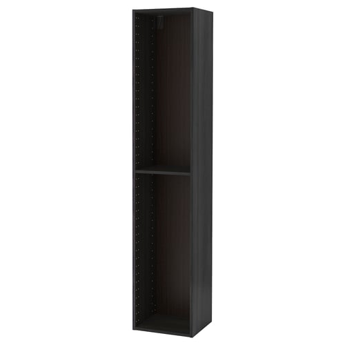 METOD high frame, wood effect black, 40x37x200 cm IKEA