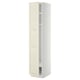 METOD High cabinet w shelves/wire basket, white/Bodbyn off-white, 40x60x200 cm