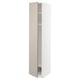 METOD High cabinet w shelves/wire basket, white/Stensund beige, 40x60x200 cm