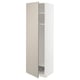 METOD High cabinet w shelves/wire basket, white/Stensund beige, 60x60x200 cm
