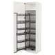 METOD High cabinet with pull-out larder, white/Ringhult light grey, 60x60x220 cm