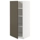 Option: METOD High cabinet with shelves, white/Havstorp brown-beige, 60x60x140 cm