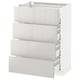 METOD / MAXIMERA Base cab 4 frnts/4 drawers, white/Ringhult light grey, 60x37 cm