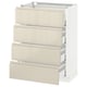 METOD / MAXIMERA Base cab 4 frnts/4 drawers, white/Voxtorp high-gloss light beige, 60x37 cm
