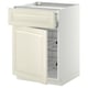 METOD / MAXIMERA Base cab f hob/drawer/2 wire bskts, white/Bodbyn off-white, 60x60 cm